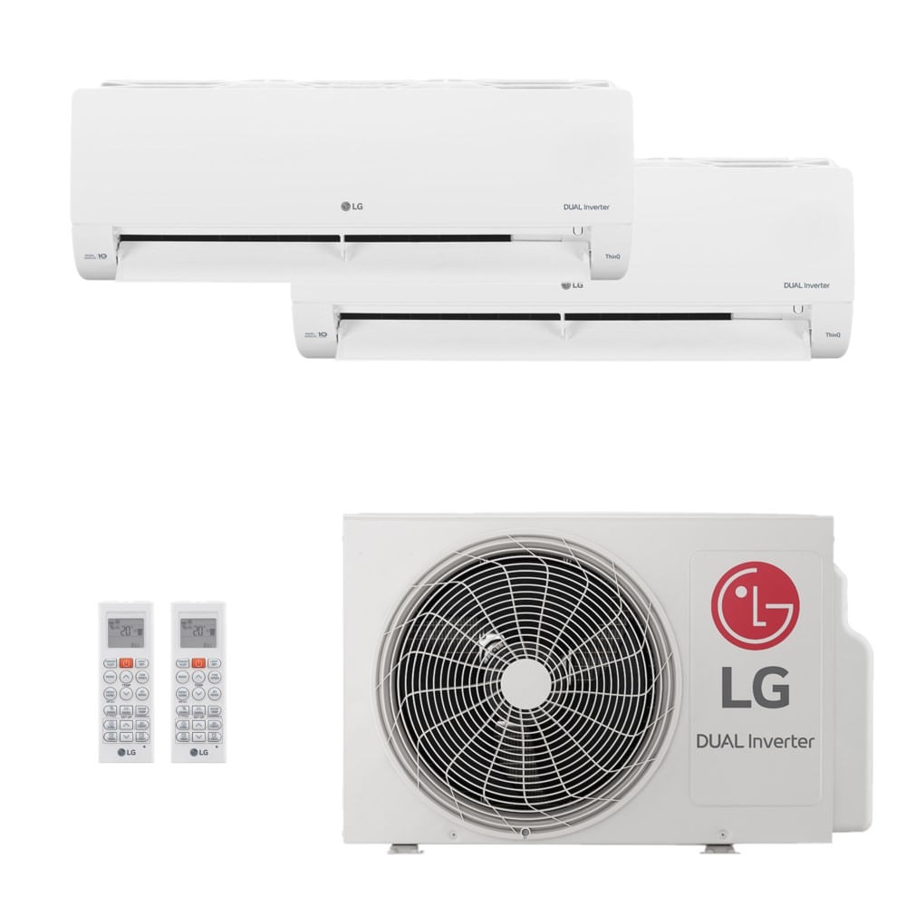 Ar-Condicionado Bi-Split HW LG Dual Inverter Voice 16.000 BTUs (2x Evap HW 9.000) R-32 Só Frio 220V