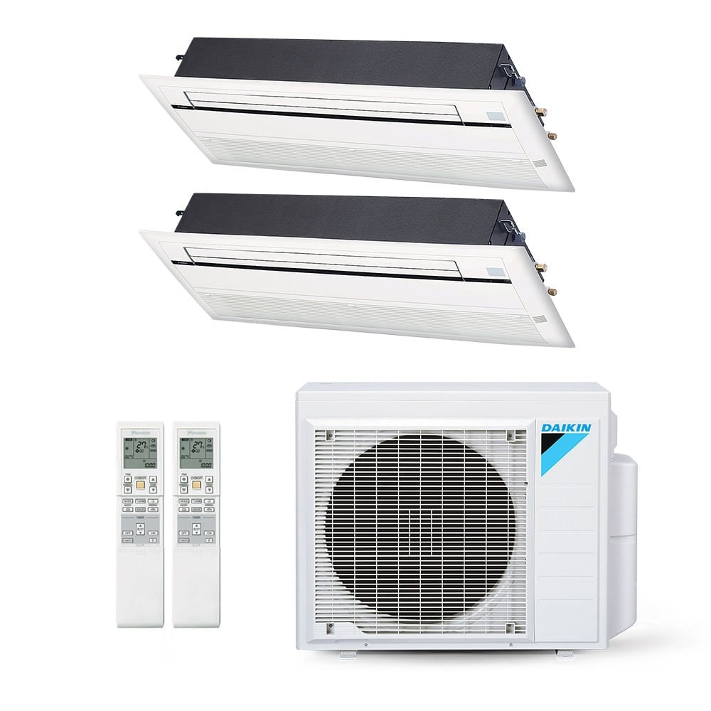 Vista 2 Ar-Condicionado Multi Split Inverter Daikin 18.000 BTUs (2x Evap Cassete 1 Via 9.000) Quente/Frio 220V