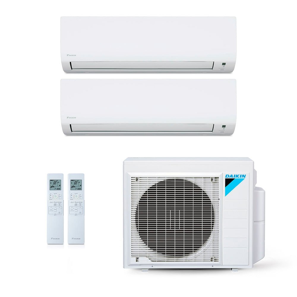 Vista 2 Ar-Condicionado Multi Split Inverter Daikin 24.000 BTUs (2x Evap HW 12.000) Quente/Frio 220V Branco Branco