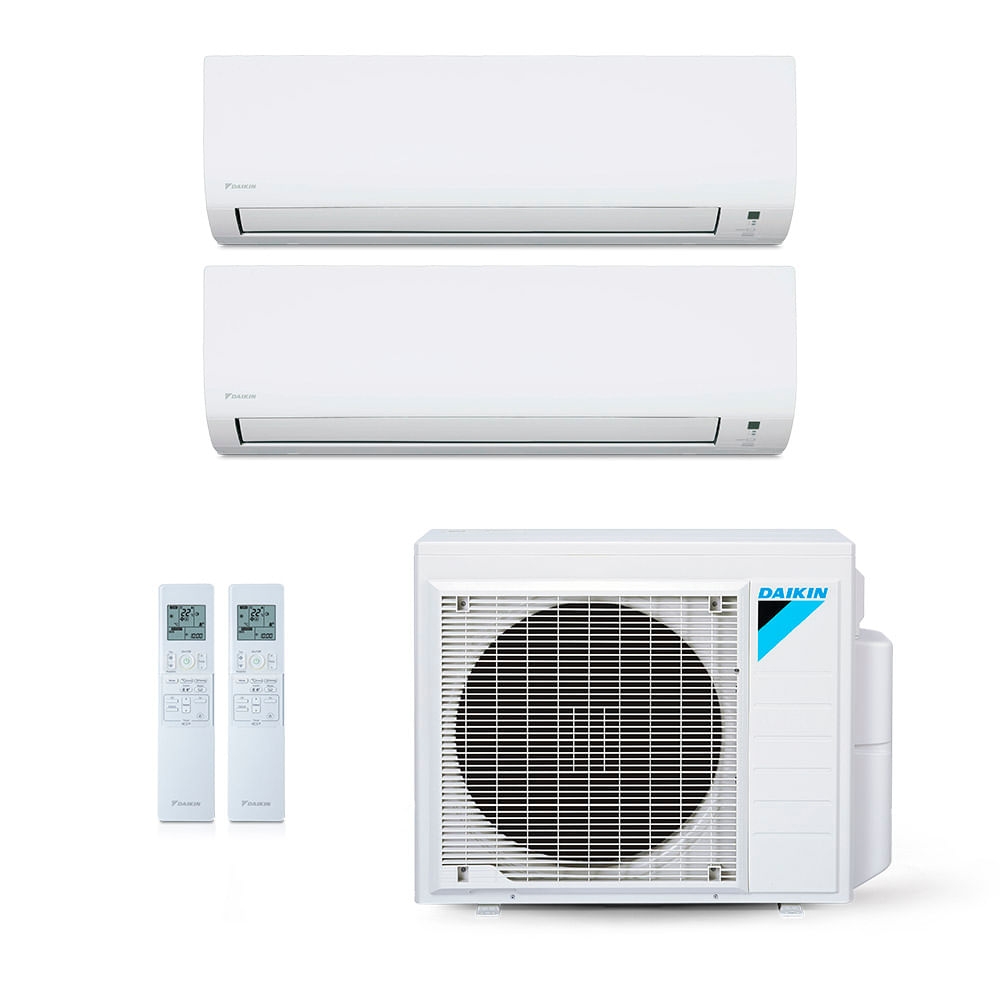 Vista 2 Ar-Condicionado Multi Split Inverter Daikin 28.000 BTUs (2x Evap HW 20.000) Quente/Frio 220V Branco Branco