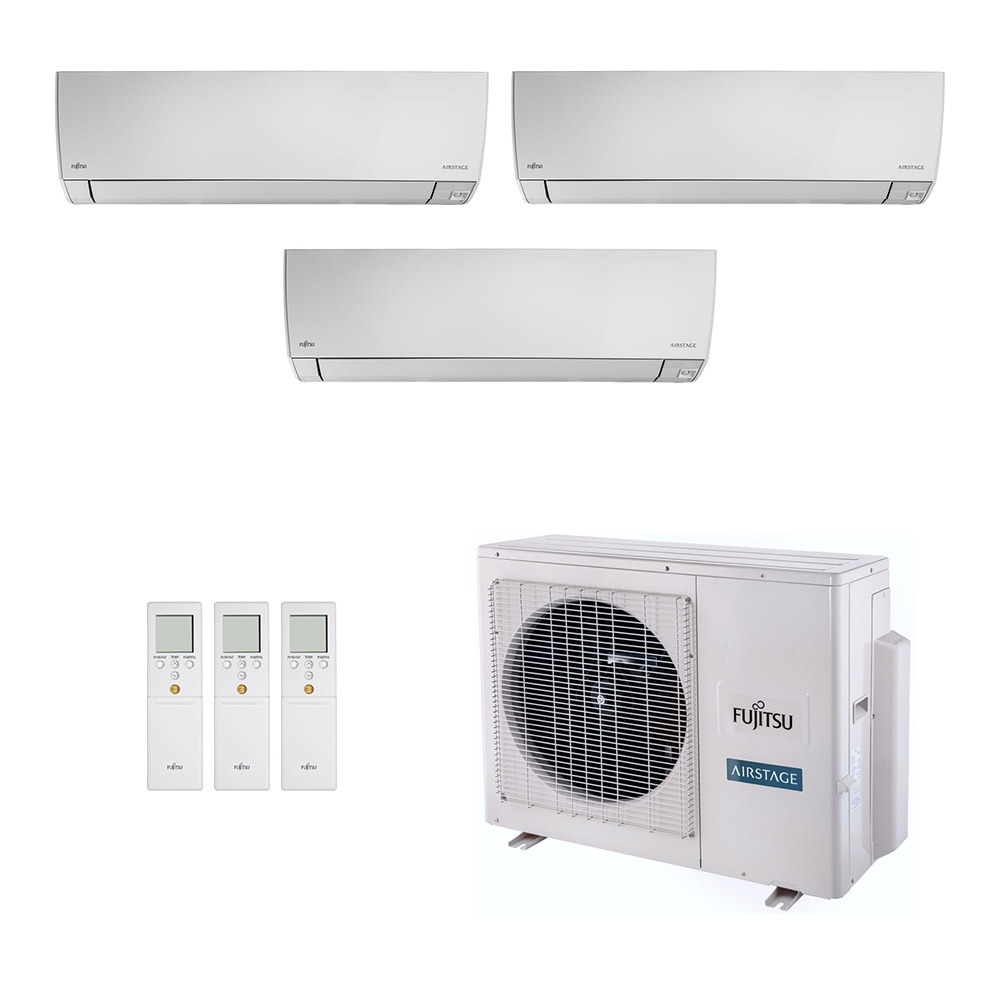 Ar-Condicionado Multi Split Inverter Fujitsu 23.000 (2x Evap HW 9.000 + 1x Evap HW 12.000) Quente/Frio 220V