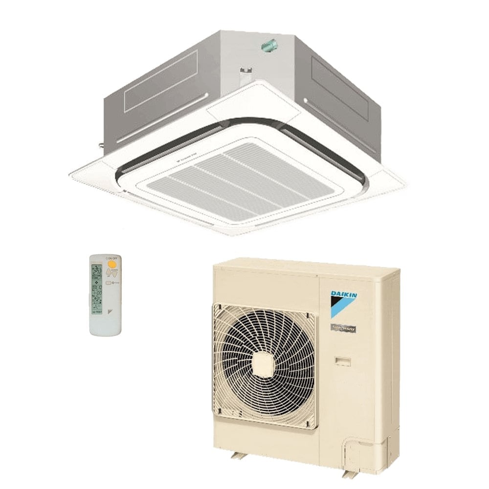 Vista 2 Ar-Condicionado Split Cassete 4 Vias Inverter Daikin SkyAir 31.000 BTUs Quente/Frio 220V Monofásico Branco Branco