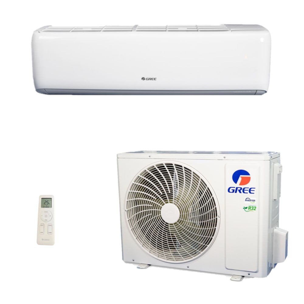 Vista 2 Ar-Condicionado Inverter Split Hi Wall G-Top Auto Wi-Fi Gree 30.000 BTUs Quente/Frio 220V Branco Branco