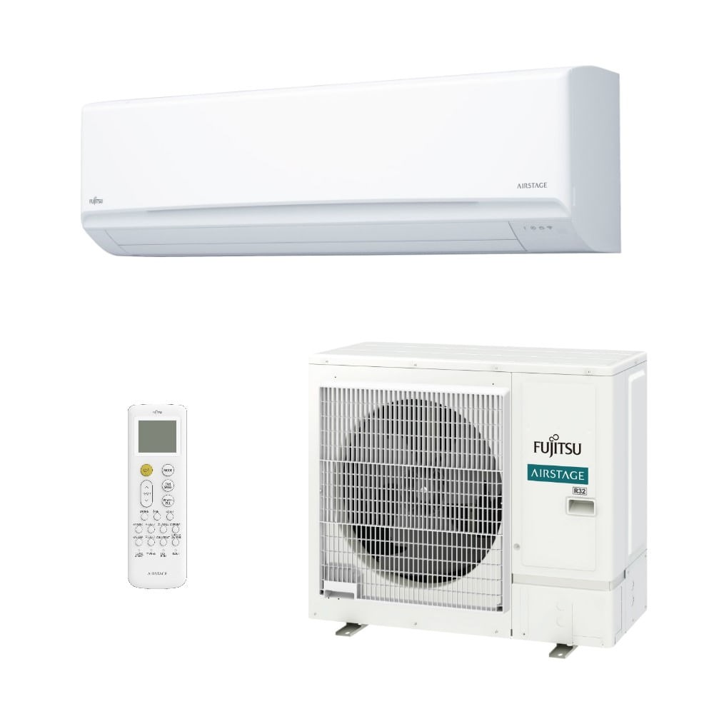 Vista 2 Ar-Condicionado Split HW Inverter Fujitsu Airstage Premium 27.000 BTUs R-32 Quente/Frio 220V Branco Branco
