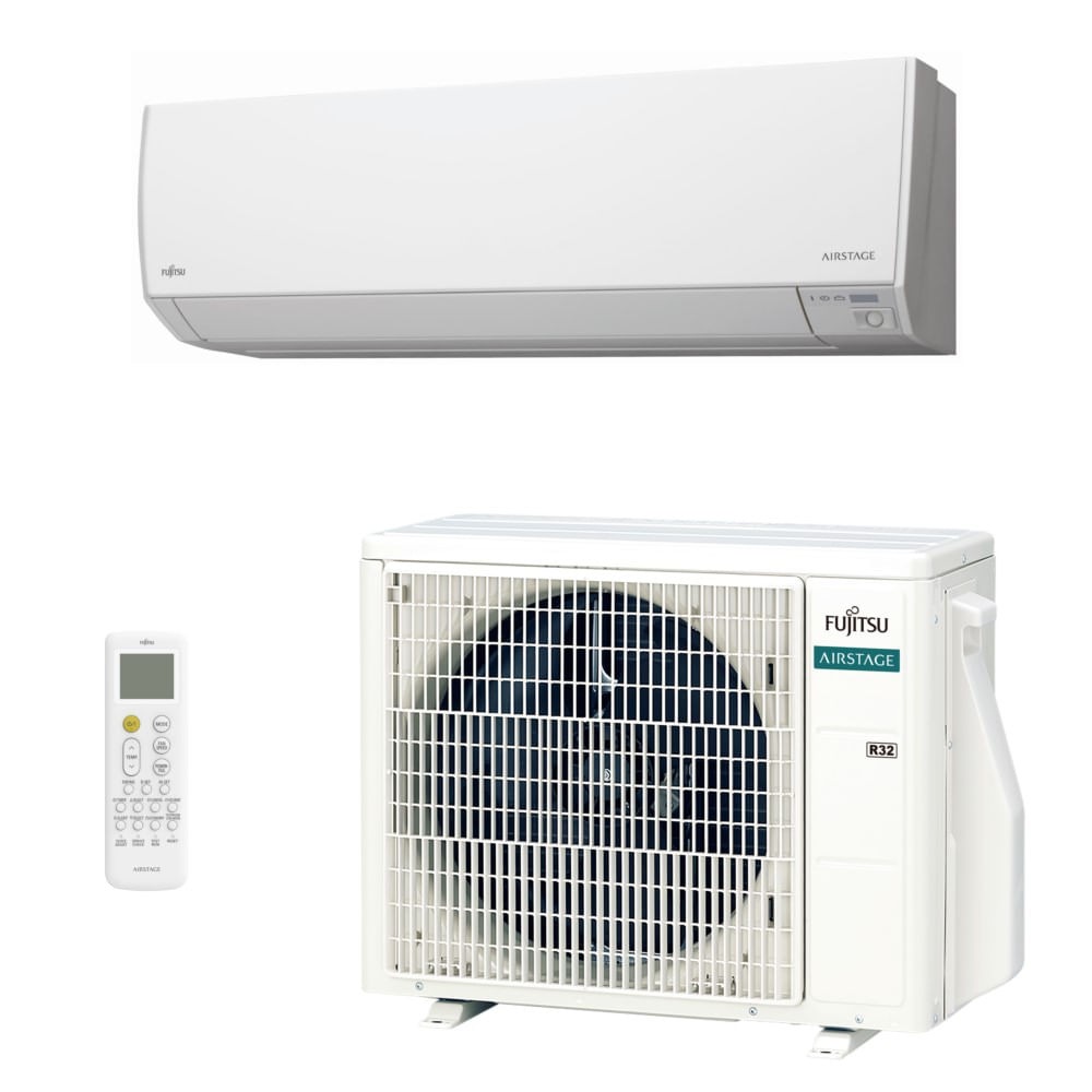 Vista 2 Ar-condicionado Split HW Inverter Fujitsu Airstage Premium 9.000 BTUs R-32 Só Frio 220V Branco Branco