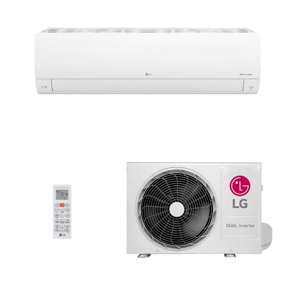 Vista 2 Ar-Condicionado LG AI DUAL Inverter Voice 12.000 BTUs Frio 220V - S3-Q12JA31K Branco Branco