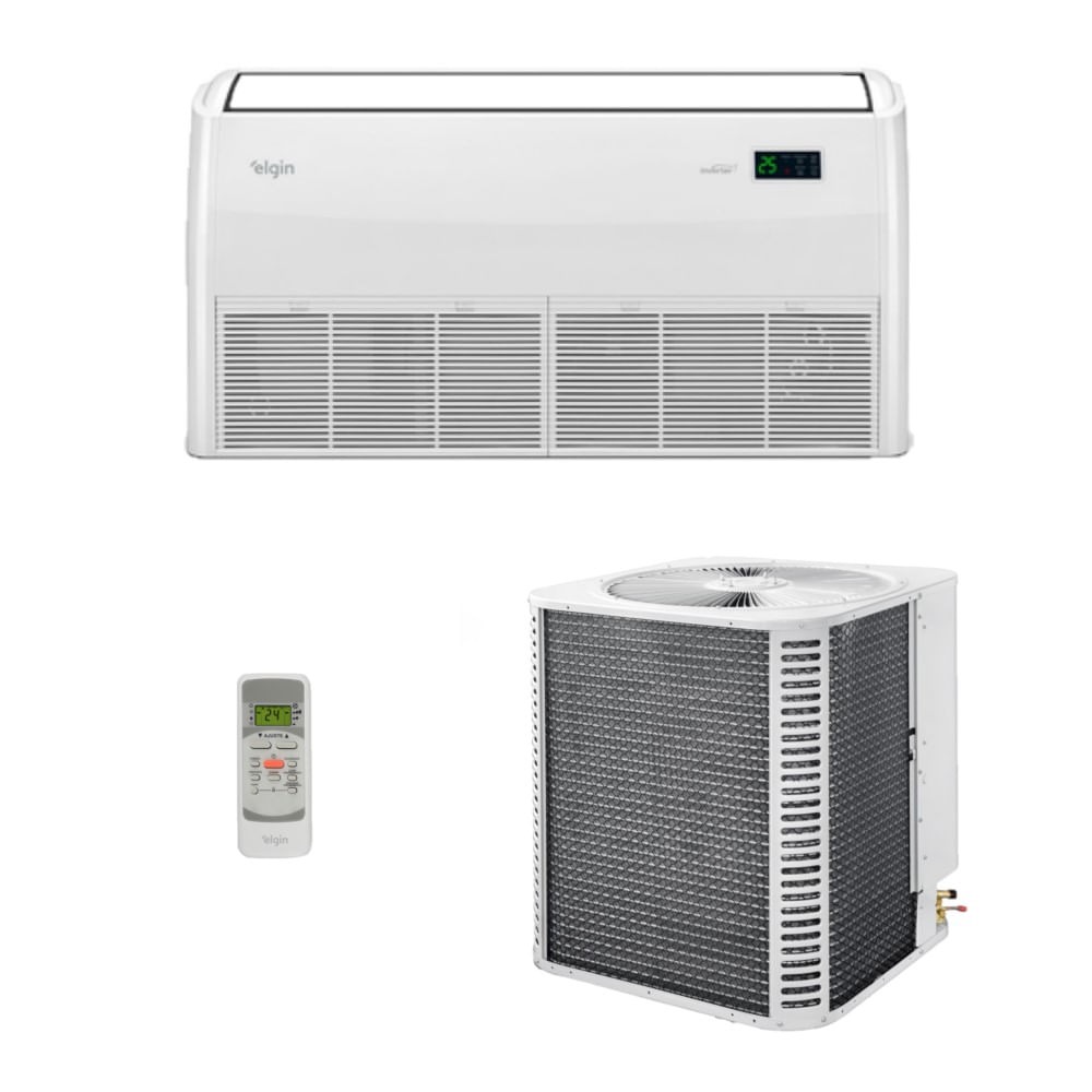 Vista 2 Ar-Condicionado Split Piso Teto Inverter Eco R-32 Elgin 36.000 BTUs Só Frio 220V Monofásico Branco Branco