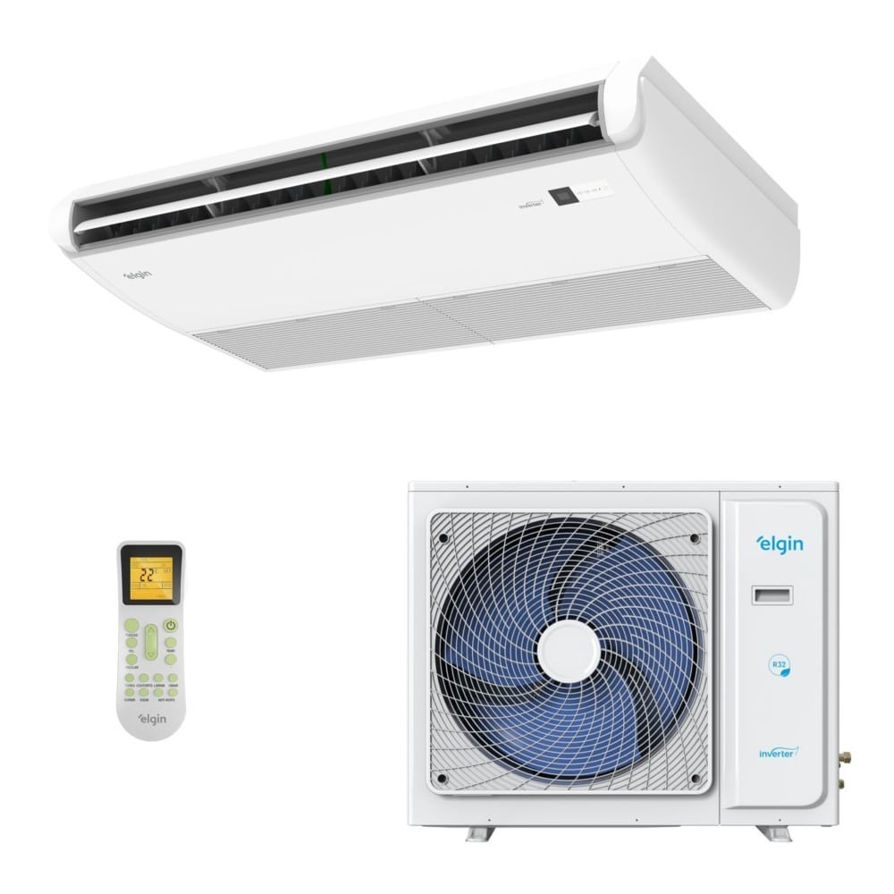 Vista 2 Ar-Condicionado Split Piso Teto Inverter Plus R-32 Elgin 48.000 BTUs Só Frio 220V Monofásico Branco Branco