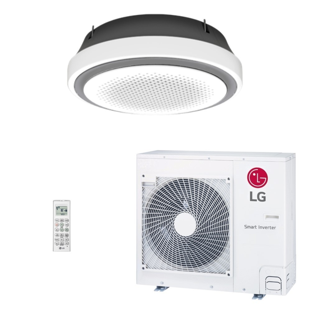 Vista 2 Ar-Condicionado Split Round Cassete Inverter WI-FI LG Quente/Frio 36.000 BTUs 220V Monofásico Branco Branco